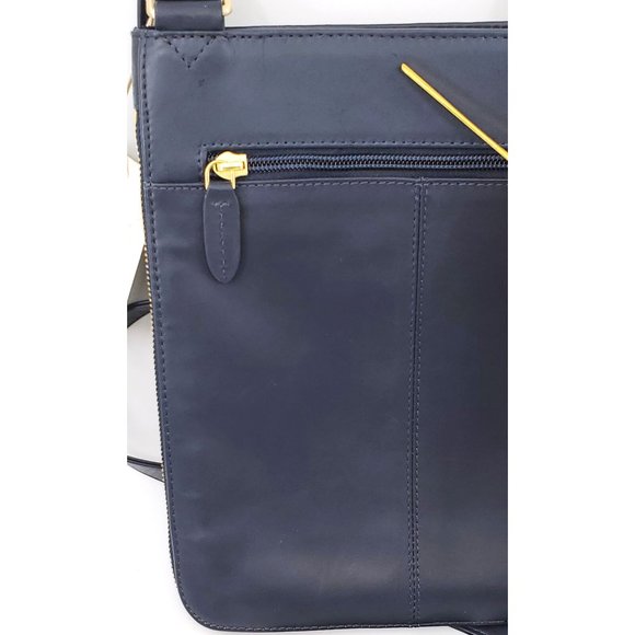 New Radley London Blue Leather Pockets Medium Zip Around Pocket $158.00 - Picture 8 of 10